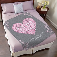 Heart Petals Plush Blanket