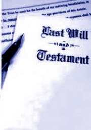 last will and testament document